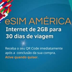 eSIM América Internet de 2GB para 30 dias de viagem