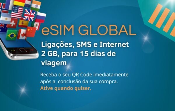 eSIM Global 2 GB Ligações e SMS